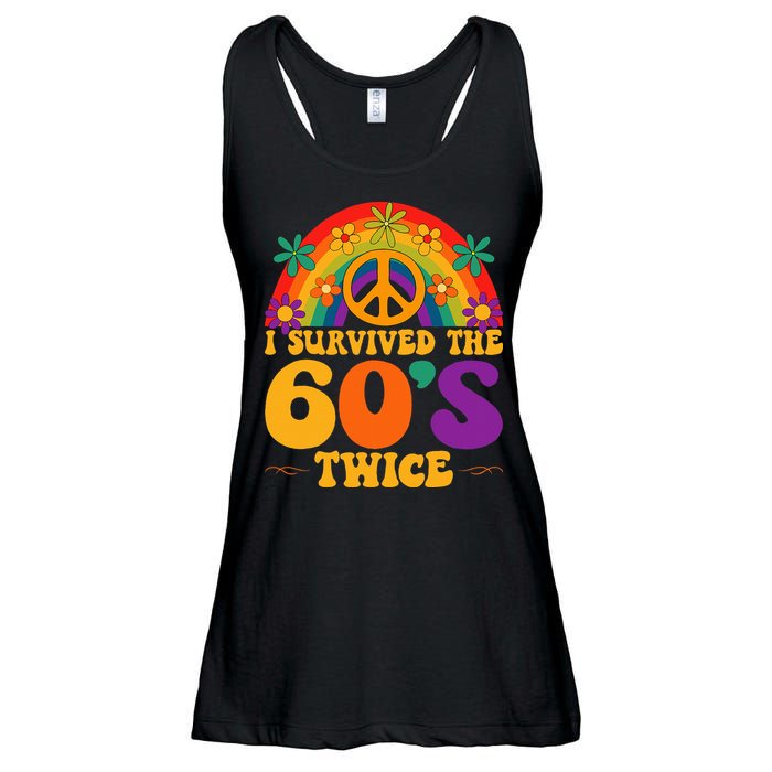 I Survived The 60s Twice Sixties 70th Birthday Ladies Essential Flowy Tank