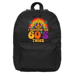 I Survived The 60s Twice Sixties 70th Birthday 16 in Basic Backpack