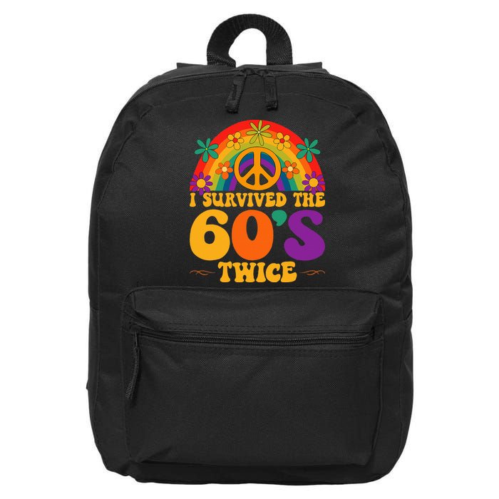 I Survived The 60s Twice Sixties 70th Birthday 16 in Basic Backpack