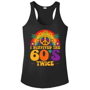 I Survived The 60s Twice Sixties 70th Birthday Ladies PosiCharge Competitor Racerback Tank