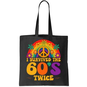 I Survived The 60s Twice Sixties 70th Birthday Tote Bag