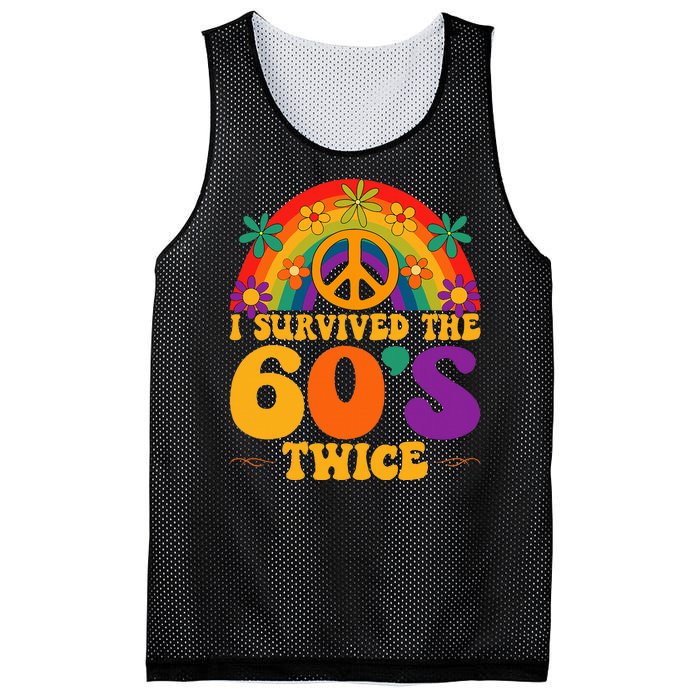 I Survived The 60s Twice Sixties 70th Birthday Mesh Reversible Basketball Jersey Tank