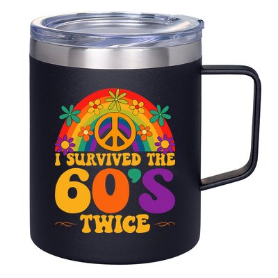 I Survived The 60s Twice Sixties 70th Birthday 12oz Stainless Steel Coffee Mug