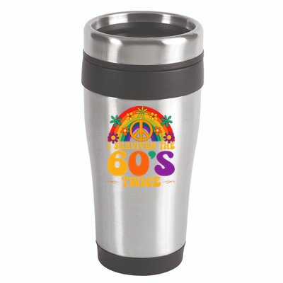 I Survived The 60s Twice Sixties 70th Birthday 16oz Travel Tumbler