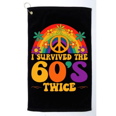I Survived The 60s Twice Sixties 70th Birthday Golf Towel