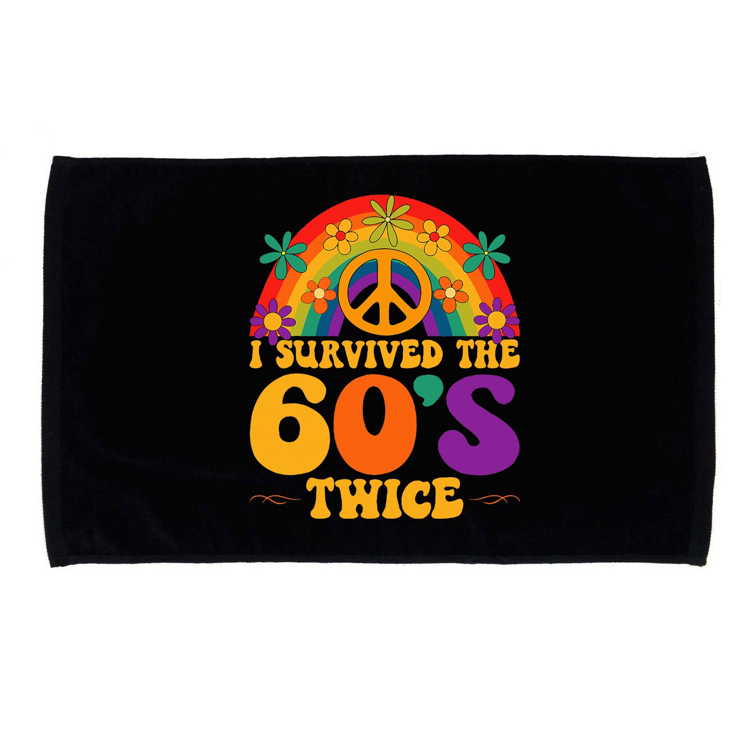 I Survived The 60s Twice Sixties 70th Birthday Microfiber Hand Towel