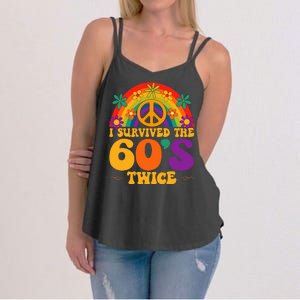 I Survived The 60s Twice Sixties 70th Birthday Women's Strappy Tank