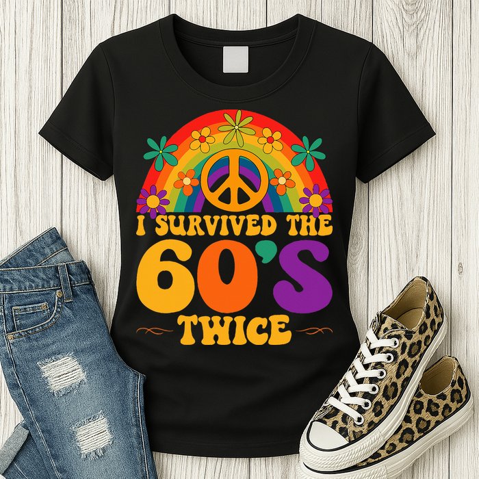 I Survived The 60s Twice Sixties 70th Birthday Womens T-Shirt