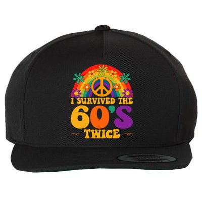 I Survived The 60s Twice Sixties 70th Birthday Wool Snapback Cap