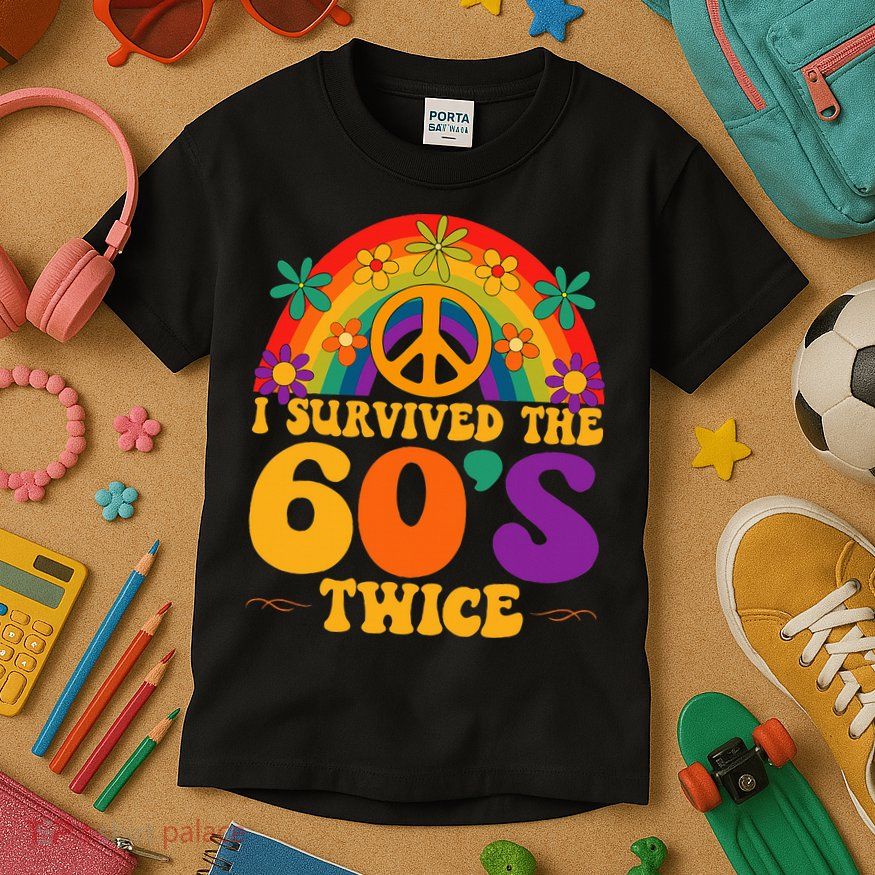 I Survived The 60s Twice Sixties 70th Birthday Kids T-Shirt