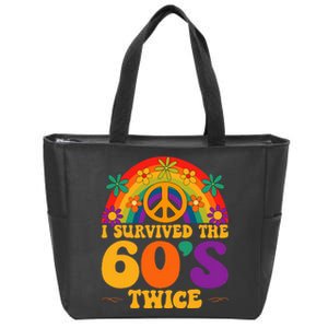 I Survived The 60s Twice Sixties 70th Birthday Zip Tote Bag