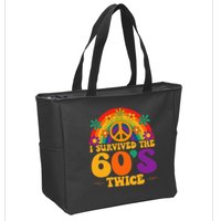 I Survived The 60s Twice Sixties 70th Birthday Zip Tote Bag