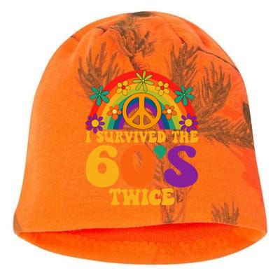 I Survived The 60s Twice Sixties 70th Birthday Kati - Camo Knit Beanie