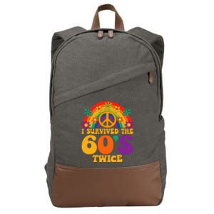 I Survived The 60s Twice Sixties 70th Birthday Cotton Canvas Backpack