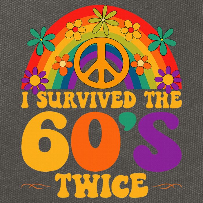 I Survived The 60s Twice Sixties 70th Birthday Cotton Canvas Backpack