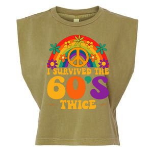 I Survived The 60s Twice Sixties 70th Birthday Garment-Dyed Women's Muscle Tee