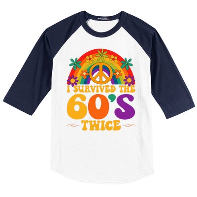 I Survived The 60s Twice Sixties 70th Birthday Baseball Sleeve Shirt