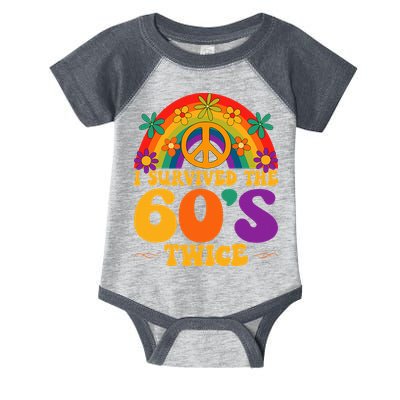 I Survived The 60s Twice Sixties 70th Birthday Infant Baby Jersey Bodysuit