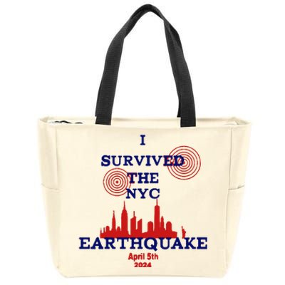 I Survived The Nyc Earthquake Zip Tote Bag