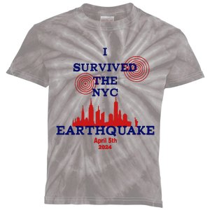 I Survived The Nyc Earthquake Kids Tie-Dye T-Shirt