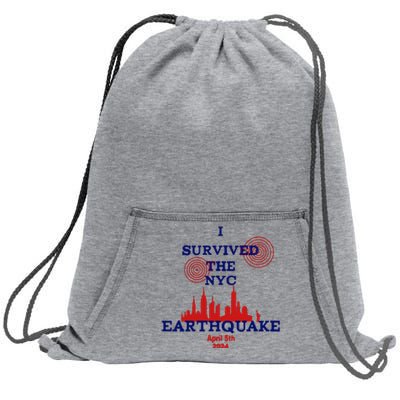 I Survived The Nyc Earthquake Sweatshirt Cinch Pack Bag