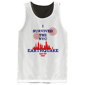 I Survived The Nyc Earthquake Mesh Reversible Basketball Jersey Tank