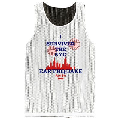 I Survived The Nyc Earthquake Mesh Reversible Basketball Jersey Tank