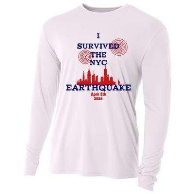 I Survived The Nyc Earthquake Cooling Performance Long Sleeve Crew