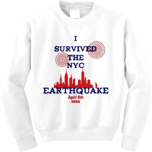 I Survived The Nyc Earthquake Kids Sweatshirt