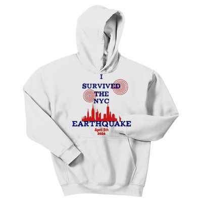 I Survived The Nyc Earthquake Kids Hoodie