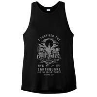 I Survived The Nyc Earthquake And The Solar Eclipse Ladies PosiCharge Tri-Blend Wicking Tank