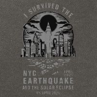 I Survived The Nyc Earthquake And The Solar Eclipse Cotton Canvas Backpack