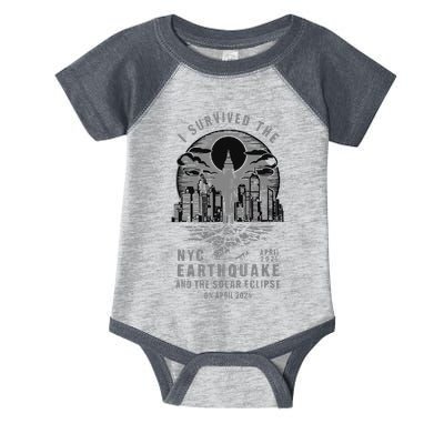I Survived The Nyc Earthquake And The Solar Eclipse Infant Baby Jersey Bodysuit