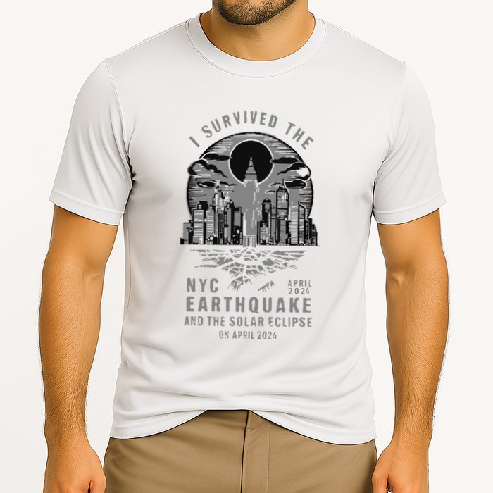 I Survived The Nyc Earthquake And The Solar Eclipse Performance Shirt