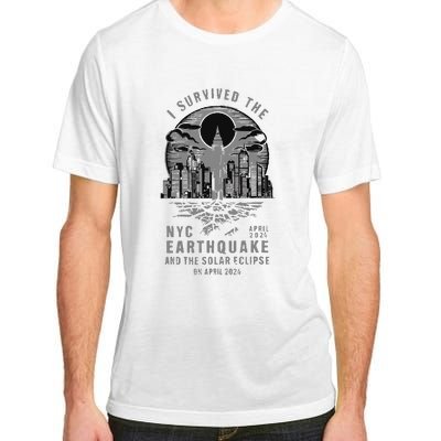 I Survived The Nyc Earthquake And The Solar Eclipse Adult ChromaSoft Performance T-Shirt