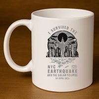 I Survived The Nyc Earthquake And The Solar Eclipse 11oz C Handle Ceramic Mug