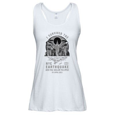 I Survived The Nyc Earthquake And The Solar Eclipse Ladies Essential Flowy Tank