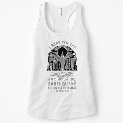 I Survived The Nyc Earthquake And The Solar Eclipse Womens Tank Top