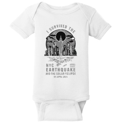 I Survived The Nyc Earthquake And The Solar Eclipse Baby Bodysuit
