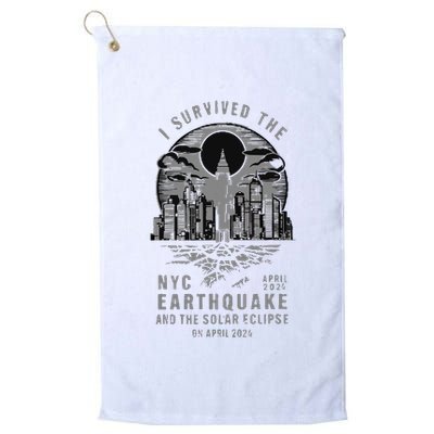 I Survived The Nyc Earthquake And The Solar Eclipse Golf Towel