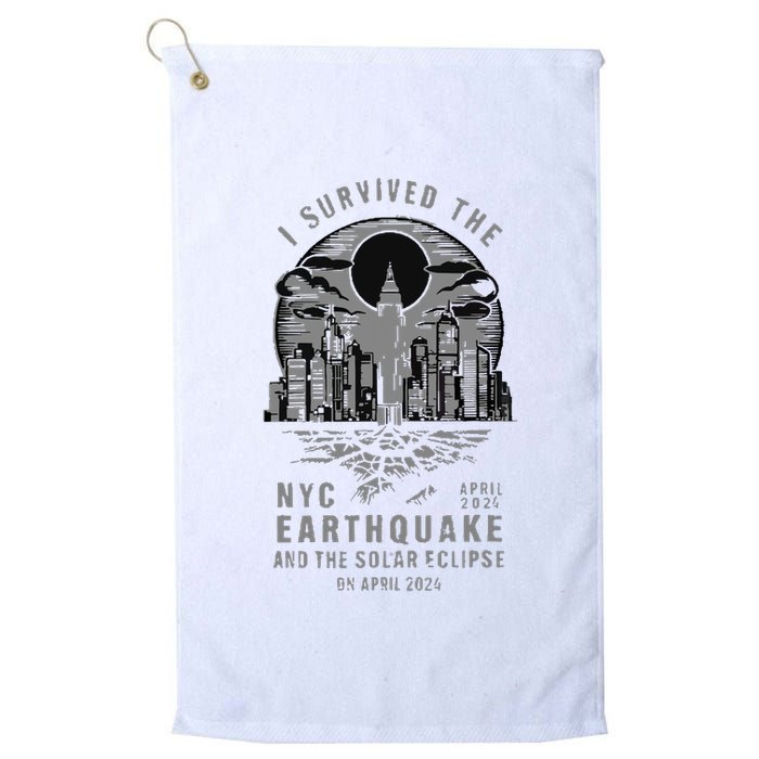 I Survived The Nyc Earthquake And The Solar Eclipse Golf Towel