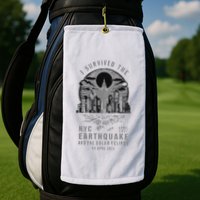 I Survived The Nyc Earthquake And The Solar Eclipse Golf Towel