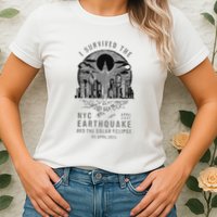 I Survived The Nyc Earthquake And The Solar Eclipse Womens T-Shirt
