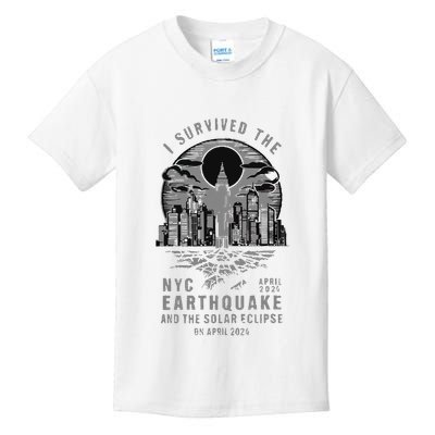 I Survived The Nyc Earthquake And The Solar Eclipse Kids T-Shirt