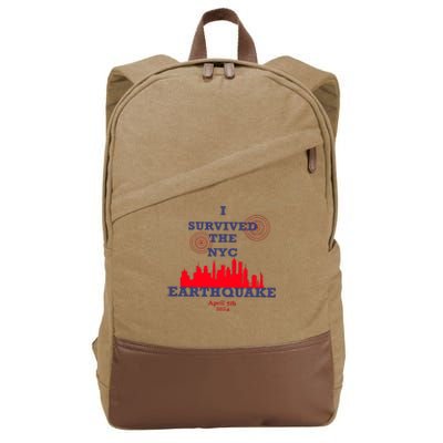 I Survived The Nyc Earthquake Cotton Canvas Backpack