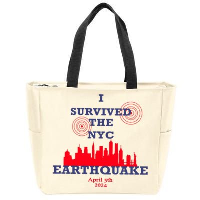 I Survived The Nyc Earthquake Zip Tote Bag