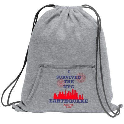 I Survived The Nyc Earthquake Sweatshirt Cinch Pack Bag