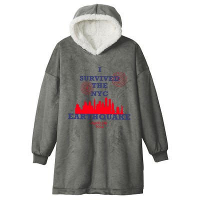 I Survived The Nyc Earthquake Hooded Wearable Blanket