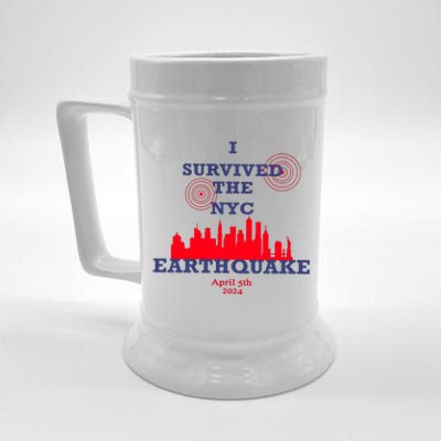 I Survived The Nyc Earthquake Beer Stein