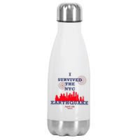 I Survived The Nyc Earthquake Stainless Steel Insulated Water Bottle